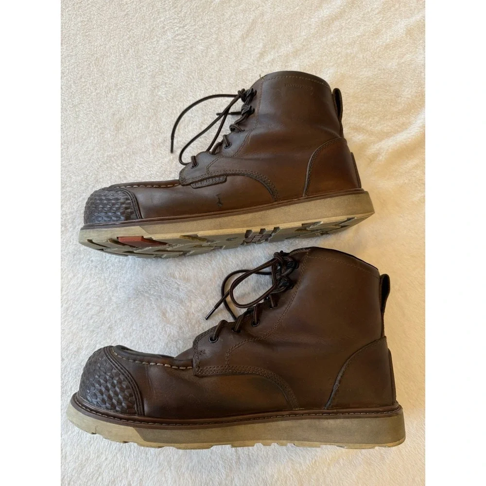 Brunt Marin Comp Toe Work Boot Size 13 6" Slip & Oil Resistant Brown F2413 18 - Picture 5 of 13